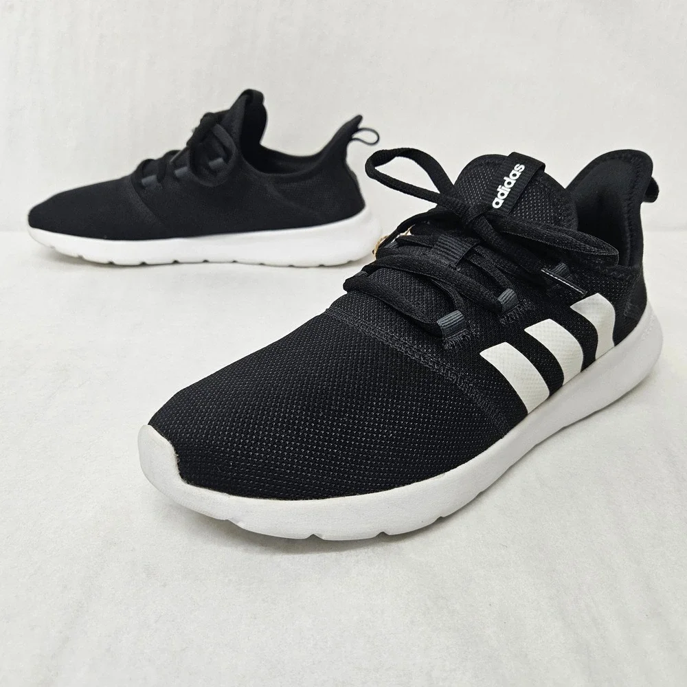 Adidas Cloudfoam Pure 2.0 Running Shoes H04753 Black‎ White Womens Size 10